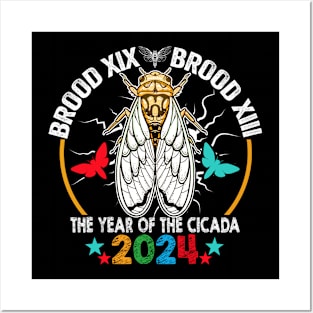 Cicada Tsunami Bugs Brood XIX Brood XIII 13 Year Of The Cicada 2024 Posters and Art
